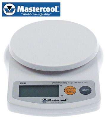 Digital vægt Opløsning 1g til kølemiddel Tilladelse CE Mål 185x140x35mm Måleområde 1g-5kg