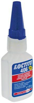 Sekundklæber højfast -40 til +80°C LOCTITE 406 20g Flaske