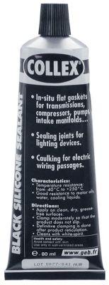 Højtemperatur-silikone sort -40 til +250°C COLLEX BLACK SILICONE 75ml Rør