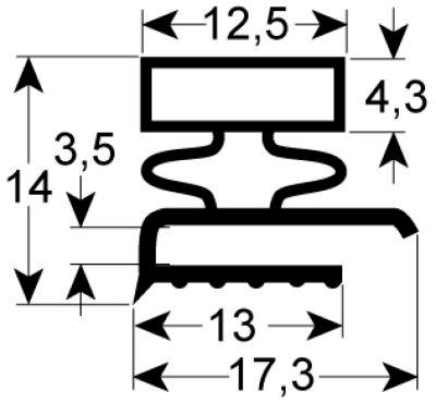 Pakninger til køl Profil 9140 B 380mm L 610mm Udvendige mål