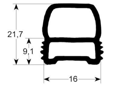 Lågepakning Profil 2447 B 627mm L 1321mm VPE 1 Udvendige mål
