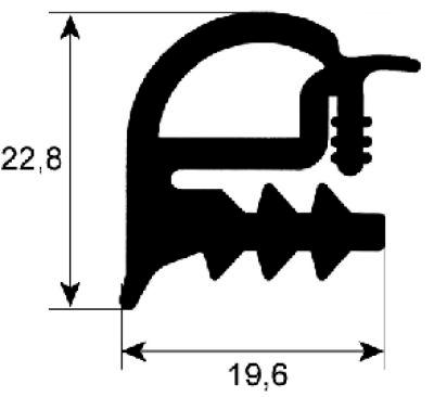 Lågepakning Profil 2250 B 470mm L 790mm til enhed 10 x 1/1 Udvendige mål