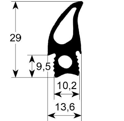 Lågepakning Profil 2720 B 690mm L 807mm Udendige stikmål