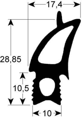 Lågepakning Profil 2730 B 465mm L 520mm VPE 1 Udvendige mål