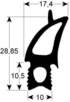 Lågepakning Profil 2730 B 685mm L 780mm Udendige stikmål