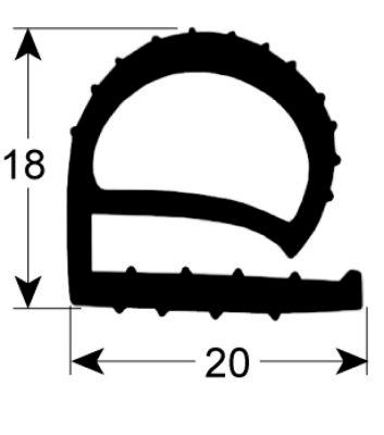 gasket for walk-in fridges profile 9160Qty supplied by meter white