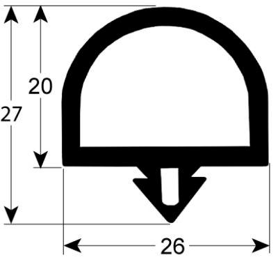 gasket for walk-in fridges profile 9991Qty supplied by meter black