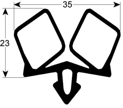 gasket for walk-in fridges profile 9936Qty supplied by meter black