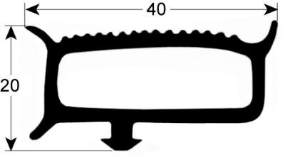 gasket for walk-in fridges profile 9780Qty supplied by meter white