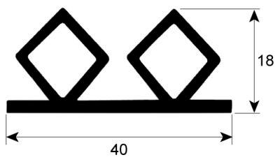 gasket for walk-in fridges profile 9904Qty supplied by meter black