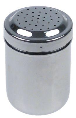 Kakaostrødåse ø 55mm H 81mm Hul ø 15mm Rustfrit stål Kapacitet 5oz Kapacitet 140g