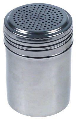 Kakaostrødåse ø 70mm H 100mm Hul ø 2mm Rustfrit stål Kapacitet 10oz Kapacitet 280g