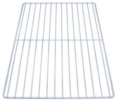 Gitterrist B 400mm D 600mm Stål med plastikbelægning hvid