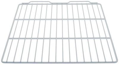 Gitterrist B 530mm D 550mm Stål med plastikbelægning grå med anslag