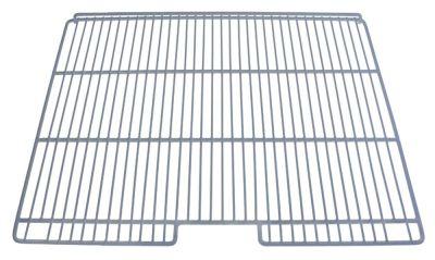 Gitterrist B 438mm D 500mm H 20mm plastikbelægning hvid Trådtykkelse ramme 6mm